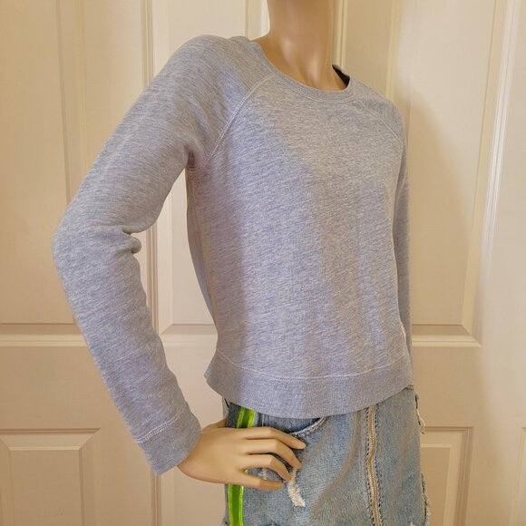 Abercrombie & Fitch Sheer Back Sweatshirt SZ M Light Blue - Picture 5 of 11